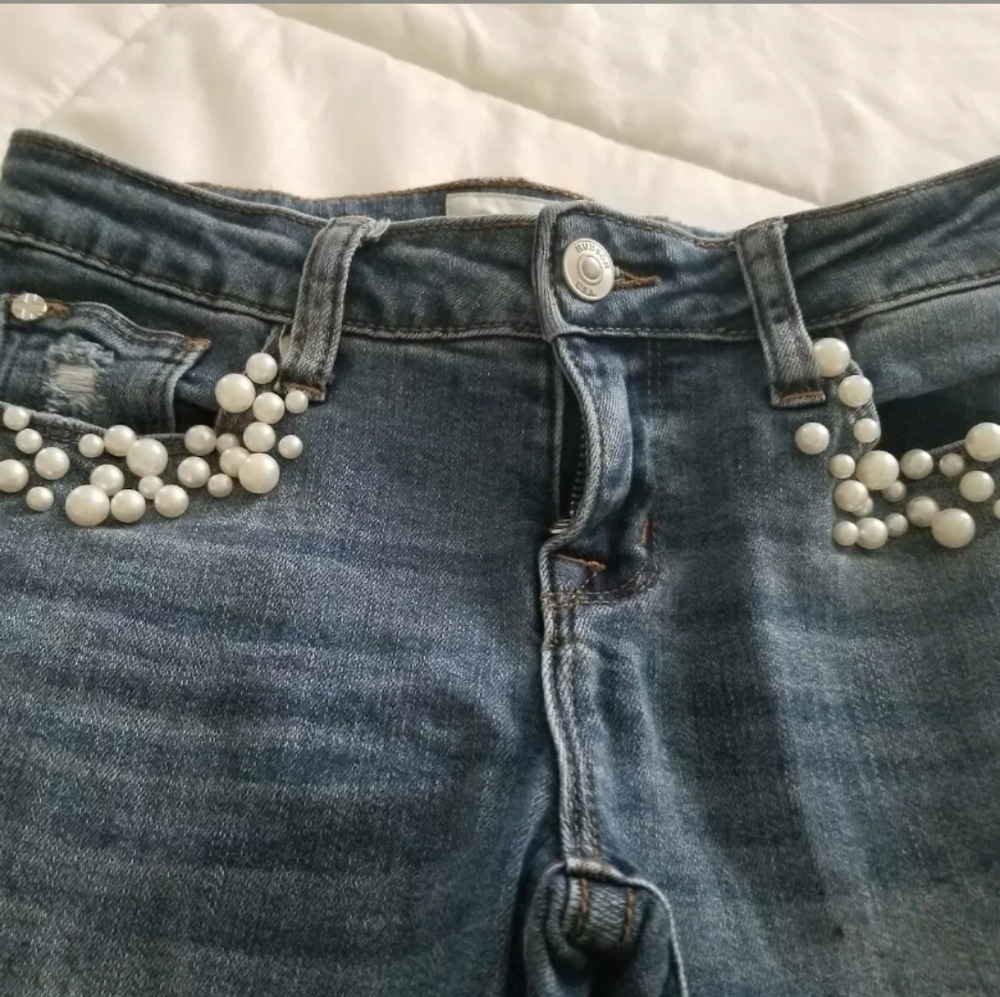Hudson brand jeans from Nordstrom. Pearl detail 12